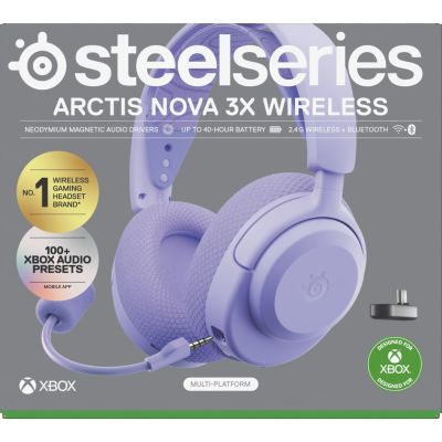 8. Steelseries Arctis Nova 3X Wireless für Xbox-Kopfhörer, Levander