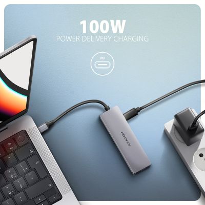 4. Axagon HMC-5H60 Kabelgebundene Dockingstation USB 3.2 Gen 1 (3.1 Gen 1) Typ-C Grau