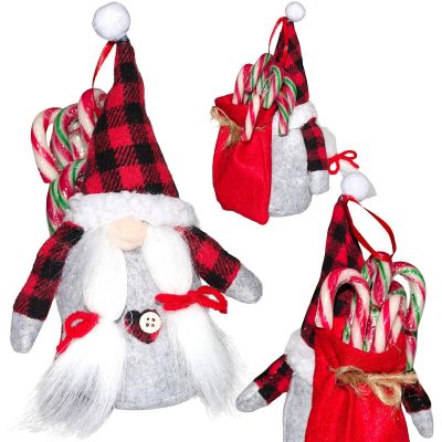 28. Dekorativer Weihnachtsmann mit Geschenktüte, 20 cm, Mädchen
