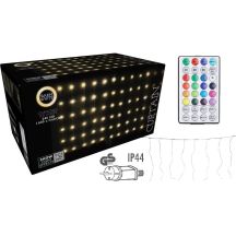 Weihnachtsbaumbeleuchtung, Lichtvorhang für den Außenbereich/Innenbereich, 240 LEDs, 600 x 60 cm, mit Fernbedienung, warmweiß
