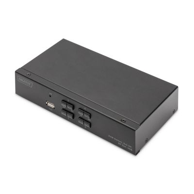 KVM-Switch, 4 Ports, 4K 60Hz, 4x DP IN, 1x DP OUT, 2x USB A, 2x Audio IN & OUT
