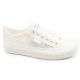Lee Cooper Damen-Sneaker, durchbrochenes Muster, weiß, bequem, Sommerschuhe