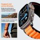 16. Spigen WBF1 Armband für Apple Watch 44 / 45 / 46 / 49 mm - Schwarz und Orange