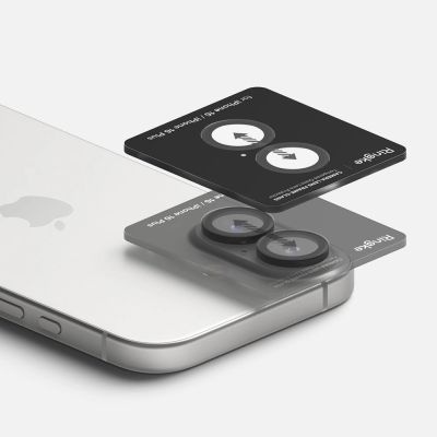 4. Ringke Kamera-Rahmenschutz 2er-Pack für iPhone 16 / 16 Plus - Schwarz