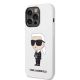 2. Karl Lagerfeld KLHCP14LSNIKBCH iPhone 14 Pro 6.1" Hardcase weiß/weiß Silikon Ikonik