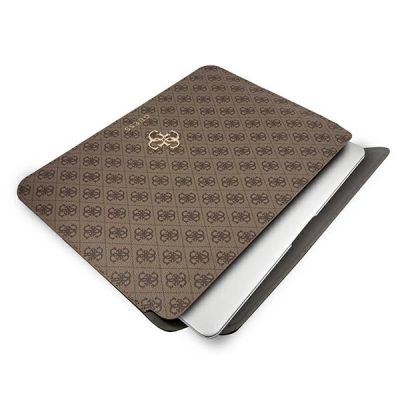 4. Guess 4G Big Logo-Hülle für einen 13-Zoll-Laptop – braun