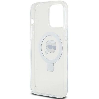 7. Karl Lagerfeld KLHMP15XHMRSKHH iPhone 15 Pro Max 6,7" weiß/weiß Hardcase Ring Stand Karl Head MagSafe