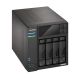 9. NAS Asustor AS6704T; Tower; 4x (3,5" SATA HDD/ 2,5" SSD); Intel Celeron N5105; 4 GB DDR4 SODIMM (max. 16 GB), 2x 2,5-GbE, 4x M.2 2280 NVMe PCIe 3.0, 2x USB 3.2 Gen, 1x HDMI 2.0b, 1x optionale 10-GbE-Karte