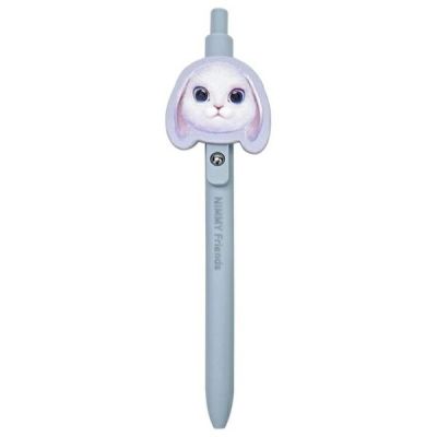 3. Nimmy Big Eyed Pet 2.0 Kaninchen 2-in-1 Notizbuch + Stift-Set - Lila
