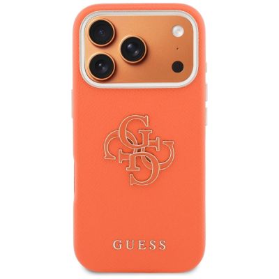 3. Guess FW Resin Logo Hülle für iPhone 17 Pro - Orange