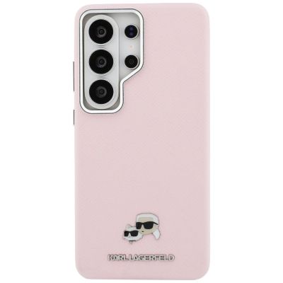 3. Karl Lagerfeld Saffiano KC Metal Logo MagSafe Hülle für Samsung Galaxy S26 Ultra - Pink
