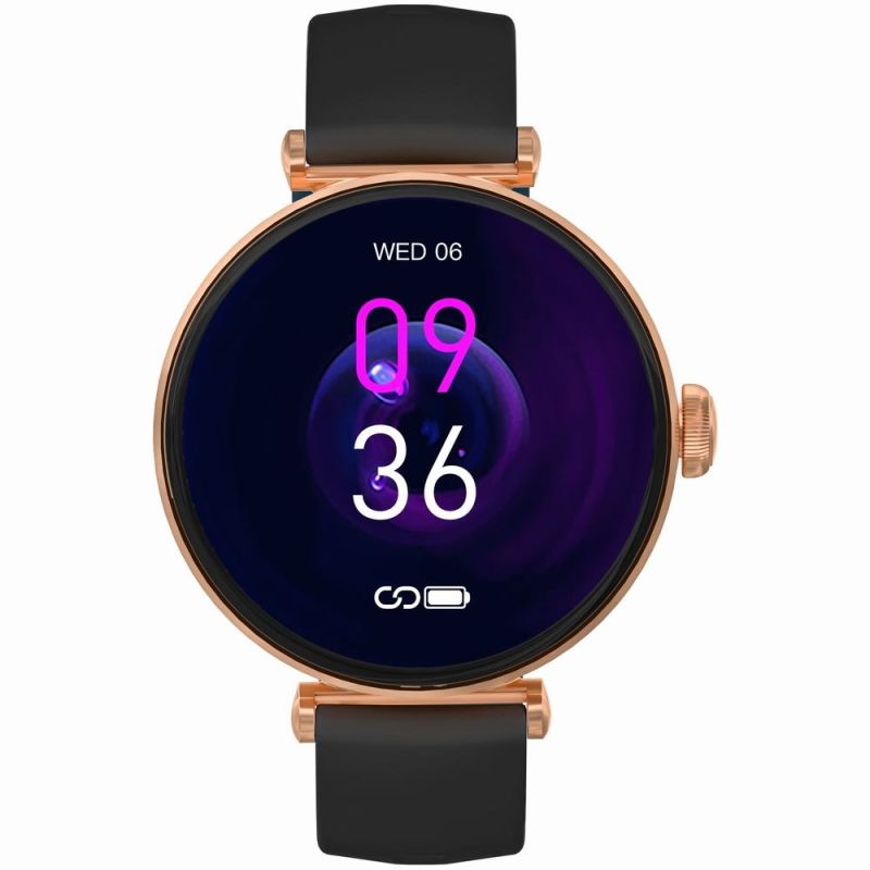 4. Smartwatch Gravity Roségold Schwarz 2 Armbänder GT26-3