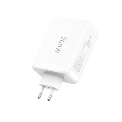 4. Tech-Protect NC200W-GaN 4-Port 200W Wandladegerät – Weiß