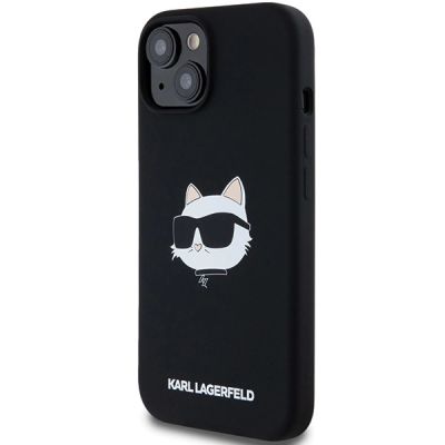 2. Karl Lagerfeld Silikon Choupette Head MagSafe Hülle für iPhone 15 Plus / 14 Plus – Schwarz