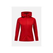 Bluza damska PEAK PERFORMANCE W Rider Essentials Midlayer Zip Hood kolor czerwony