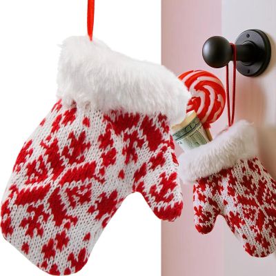 6. Handschuhanhänger, 12 cm, weiß, als Geschenkidee