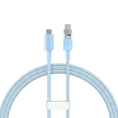 2. Baseus Explorer 100W USB-C - USB-C-Kabel mit intelligentem Temperatursensor 1m - Blau