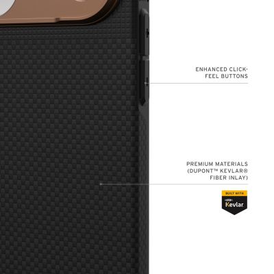 6. UAG Fibr Armr MagSafe - iPhone 17 Pro Max Hülle kompatibel mit MagSafe (Kevlar Graphit / Bronze)