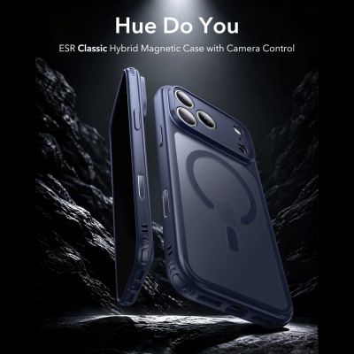 2. ESR Classic Hybrid MagSafe Hülle für iPhone 18 Pro / 17 Pro – Mattes Marineblau