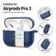 4. Tech-Protect Silikon-Hakenhülle für AirPods Pro – Marineblau