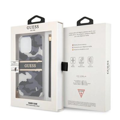 8. Guess GUHCP13LKCABBK iPhone 13 Pro / 13 6,1" schwarz/schwarze Hardcase Camo Strap Collection