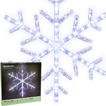 Schneeflocken-Dekorationsleuchte zum Aufhängen, 40 weiße LEDs