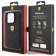 8. Ferrari Quilted Metal Logo-Hülle für iPhone 15 Pro – Schwarz