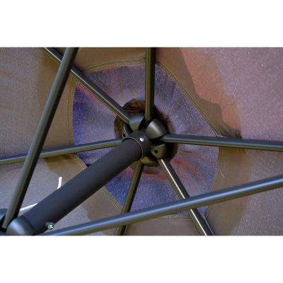 7. 300 cm Faltbarer Gartenschirm Grau