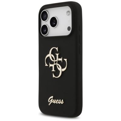 2. Guess Silicone Big 4G Script Case für iPhone 17 Pro - Schwarz