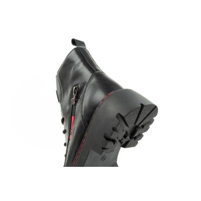 7. Lee Cooper Stiefel, Damenstiefel, Lederstiefel, Schwarz, Rot, Warm