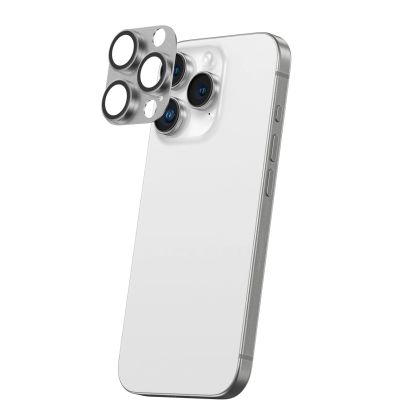 4. AmazingThing Aviation-Grade Alloy Tempered Glass Lens für iPhone 16 Pro / 16 Pro Max Kameraobjektiv - Grau