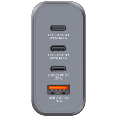 2. Verbatim GaN-Ladegerät 140 W, 1x USB-A, 3x USB-C