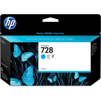 3. HP Tinte blau HP 728, HP728=F9J67A, 130 ml