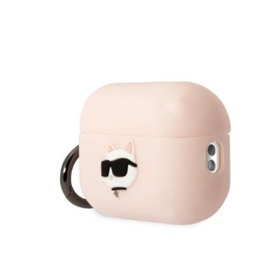 3. Karl Lagerfeld KLAP2RUNCHP AirPods Pro 2 Cover pink/pink Silikon Choupette Head 3D
