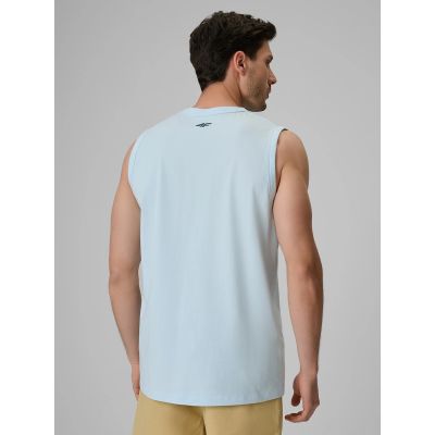 2. Ärmelloses, locker sitzendes Herren-T-Shirt aus glattem Material, Größe 4F 4FRSS26TSLEM330-34S
