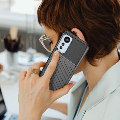 2. Thunder Case Hülle für Xiaomi 12 Lite Silikon Armor Case schwarz