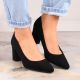 5. Sergio Leone W SK403A schwarze Wildlederpumps mit Blockabsatz