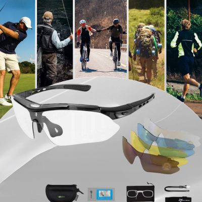 3. Rockbros 10003 Polarisierte Radsportbrille - Schwarz