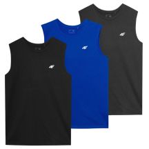 Ärmelloses Herren-Tanktop (3er-Set) 4F 4FWSS26TSLEM362-90S