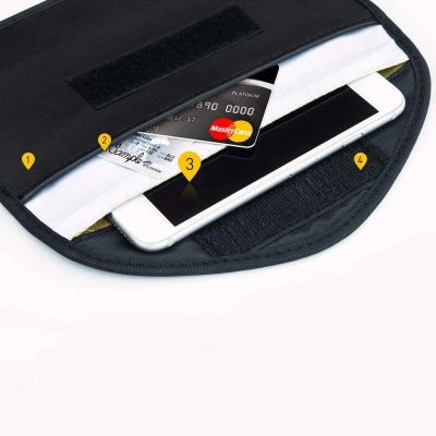 12. Anti-Diebstahl-Etui für Autoschlüssel, Telefon, Radio, Faraday-Box, Faraday-Käfig, 20 cm x 11 cm, schwarz
