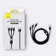 17. 3in1 USB - Micro-USB / Lightning / USB C 3,5A 1,2m Kabel Baseus StarSpeed - schwarz