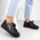 12. Rieker W N2501-00 schwarze Keilschuhe