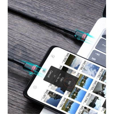 14. Baseus CATKLF-AL91 USB-C – USB-C PD QC-Kabel 100 W 5 A 480 Mbit/s 2 m – Schwarz und Rot