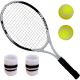4-IN-1-TENNISSET: SCHLÄGER, 2 BÄLLE, ENERO-ARMBAND-SET