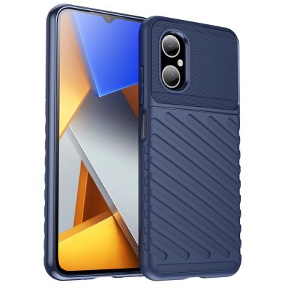 Thunder Case Xiaomi Poco M4 5G Silikon-Rüstungshülle blau