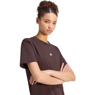 4. adidas Essentials Damen-T-Shirt mit kleinem Logo, braun, KX0795