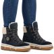 8. Rieker Y6347-14 Marineblaue wasserdichte Damen-Ankle-Boots aus Leder