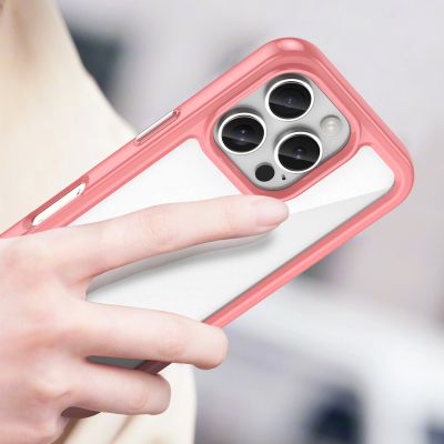 5. Outer Space Case mit Gelrahmen für iPhone 16 Pro – rot
