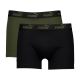 3. Puma Herren-Boxershorts, 2er-Pack, Khaki/Schwarz, bequeme Baumwolle