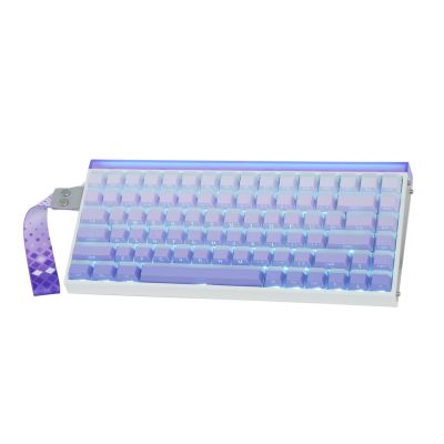 17. HERO84 HE Tastatur mit Dichtung, Weiß+Lila+Farbverlauf+HELL JadeKing Schalter RGB AULA